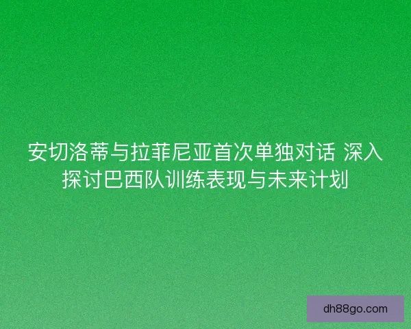 安切洛蒂与拉菲尼亚首次单独对话 深入探讨巴西队训练表现与未来计划 安切洛蒂与拉菲尼亚首次单独对话 深入探讨巴西队训练表现与未来计划