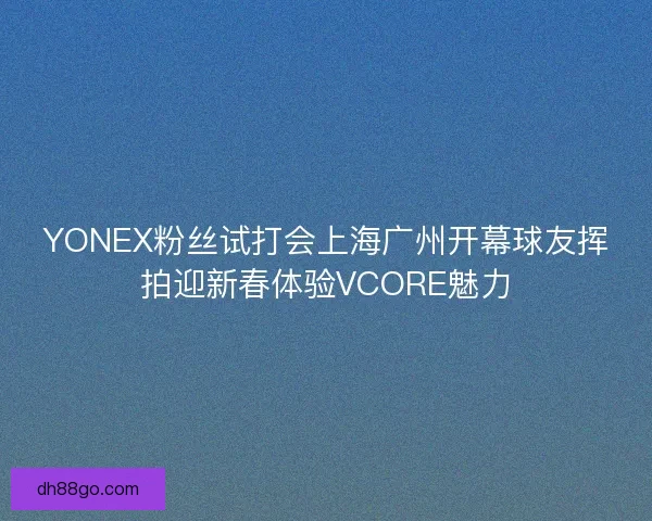 YONEX粉丝试打会上海广州开幕球友挥拍迎新春体验VCORE魅力 YONEX粉丝试打会上海广州开幕球友挥拍迎新春体验VCORE魅力